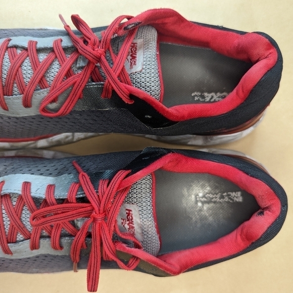 Hoka One One Elevon men's sz 13 running cross training ,  Grey/blk /red. Some fa - Picture 4 of 9